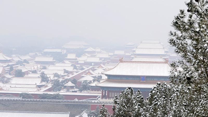 雪中景山公園、故宮——李月攝影