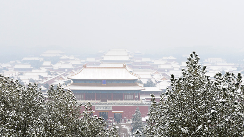 雪中景山公園、故宮——李月攝影